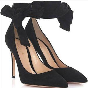 Gianvito Rossi Camoscio Wrapped Bow Pumps